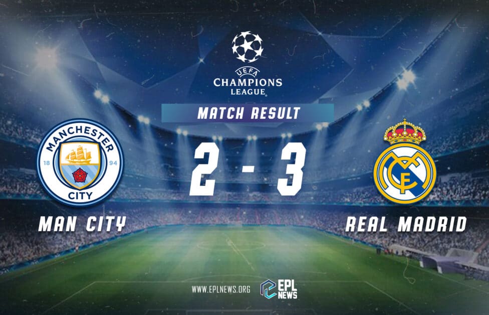 Informe Manchester City vs Real Madrid 2-3