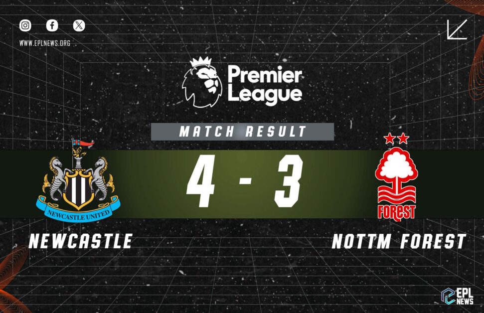 Informe del Newcastle vs Nottingham Forest 4-3