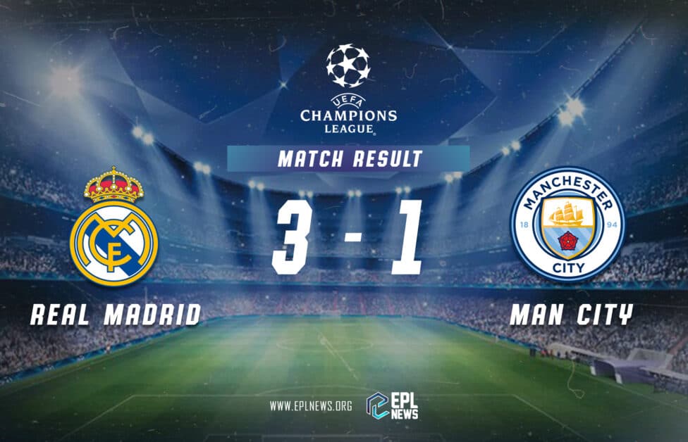 Informe del Real Madrid vs Manchester City 3-1