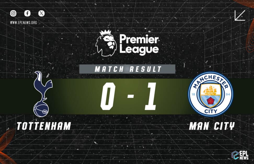 Informe del Tottenham vs Manchester City 0-1