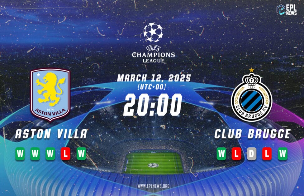 Previa del Aston Villa vs Club Brugge