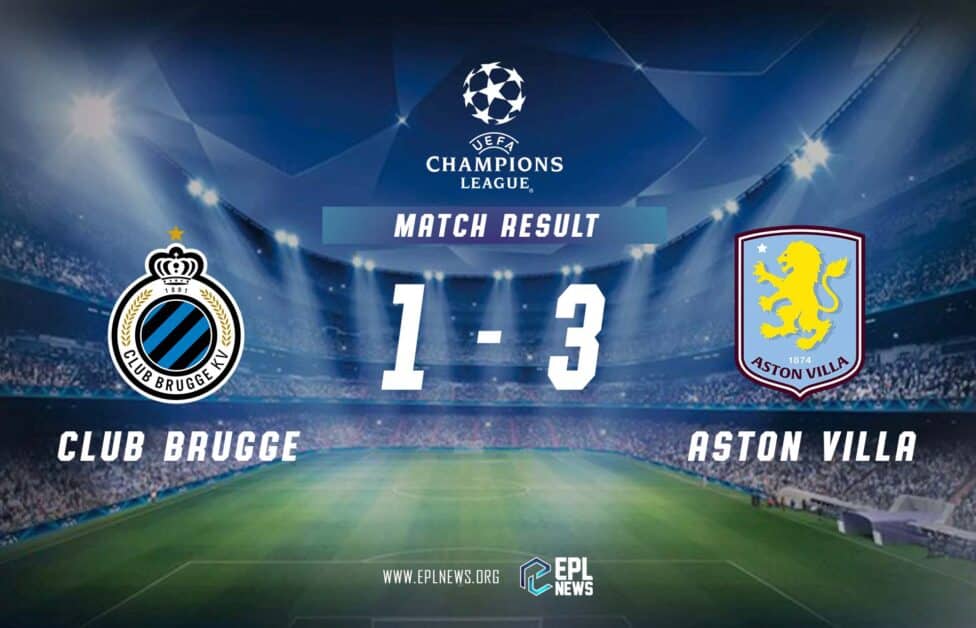 Informe Club Brugge vs Aston Villa 1-3