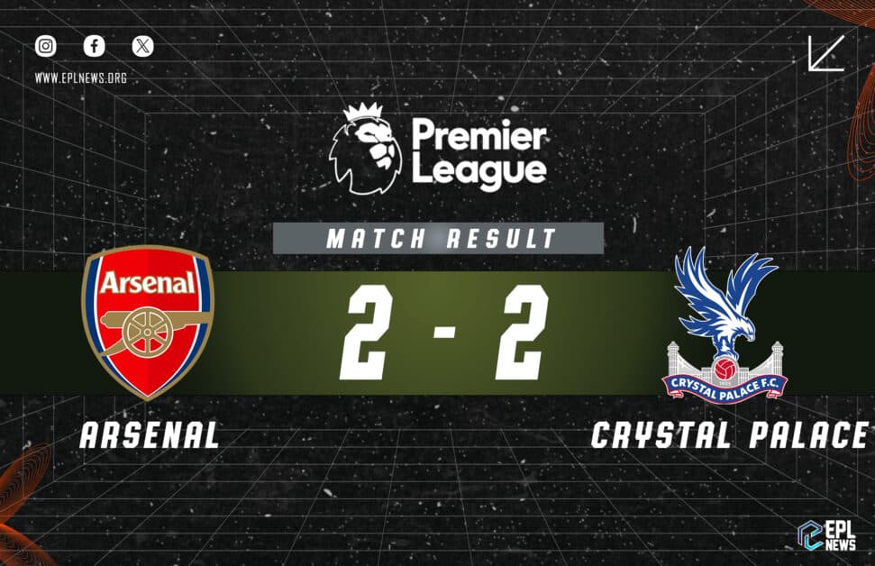 Informe Arsenal vs Crystal Palace 2-2