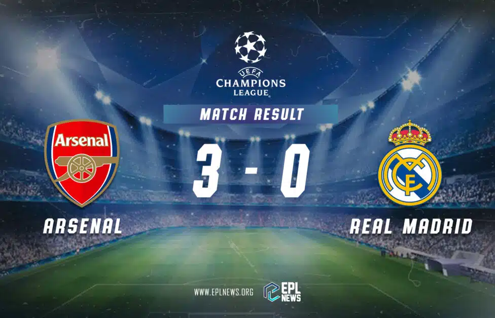 Informe Arsenal vs Real Madrid 3-0