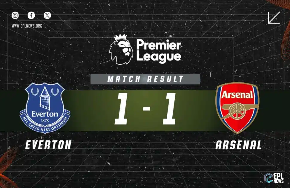 Informe Everton vs Arsenal 1-1