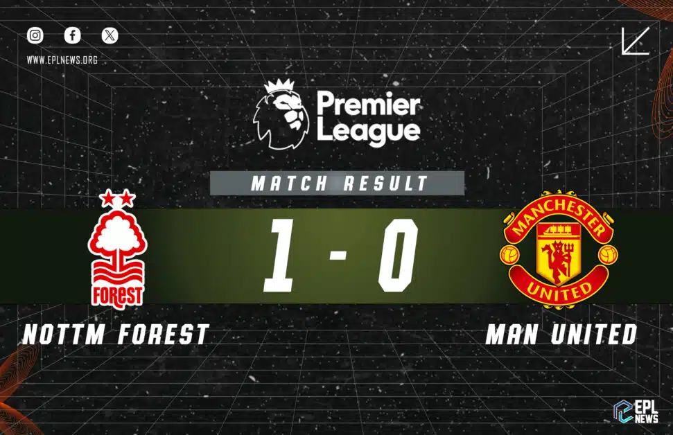 Informe Nottingham Forest vs Manchester United 1-0