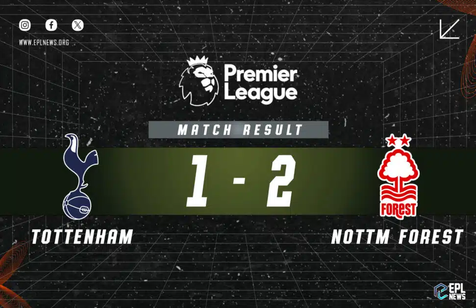 Informe Tottenham vs Nottingham Forest 1-2
