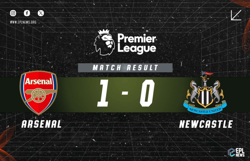Informe Arsenal vs Newcastle 1-0