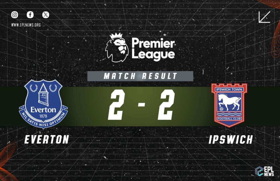 Informe Everton vs Ipswich 2-2