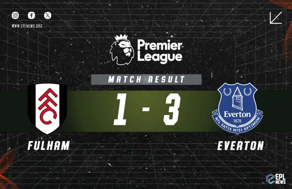 Informe Fulham vs Everton 1-3