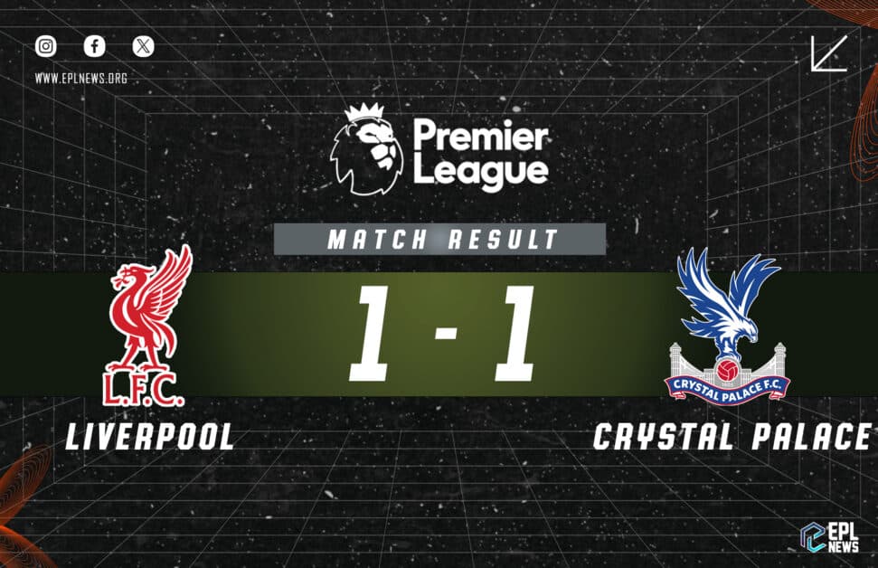Informe Liverpool vs Crystal Palace 1-1