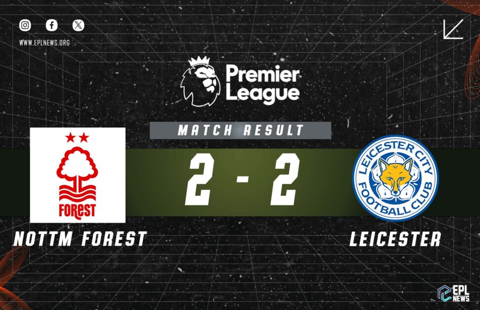 Informe Nottingham Forest vs Leicester 2-2
