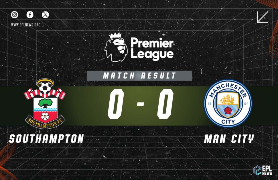 Informe 0-0 Southampton vs Manchester City