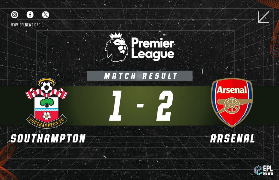 Informe Southampton vs Arsenal 1-2