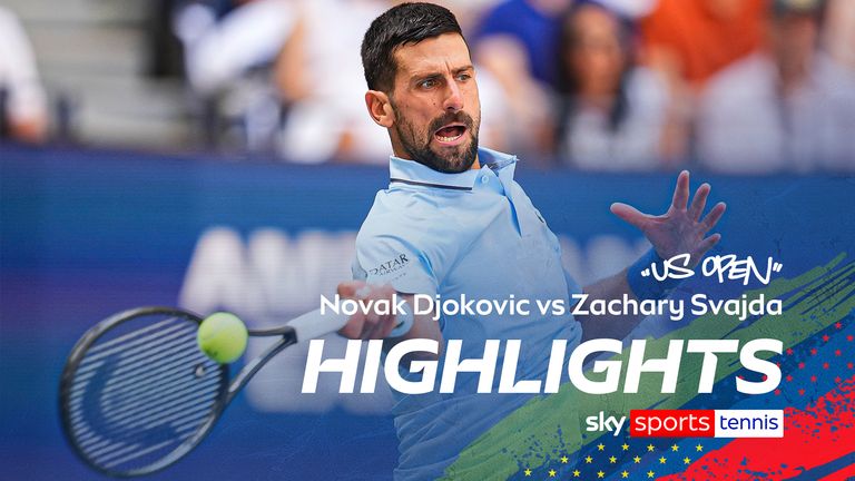 Lo más destacado de Novak Djokovic contra Zachary Svajda desde la segunda ronda del Abierto de Estados Unidos.