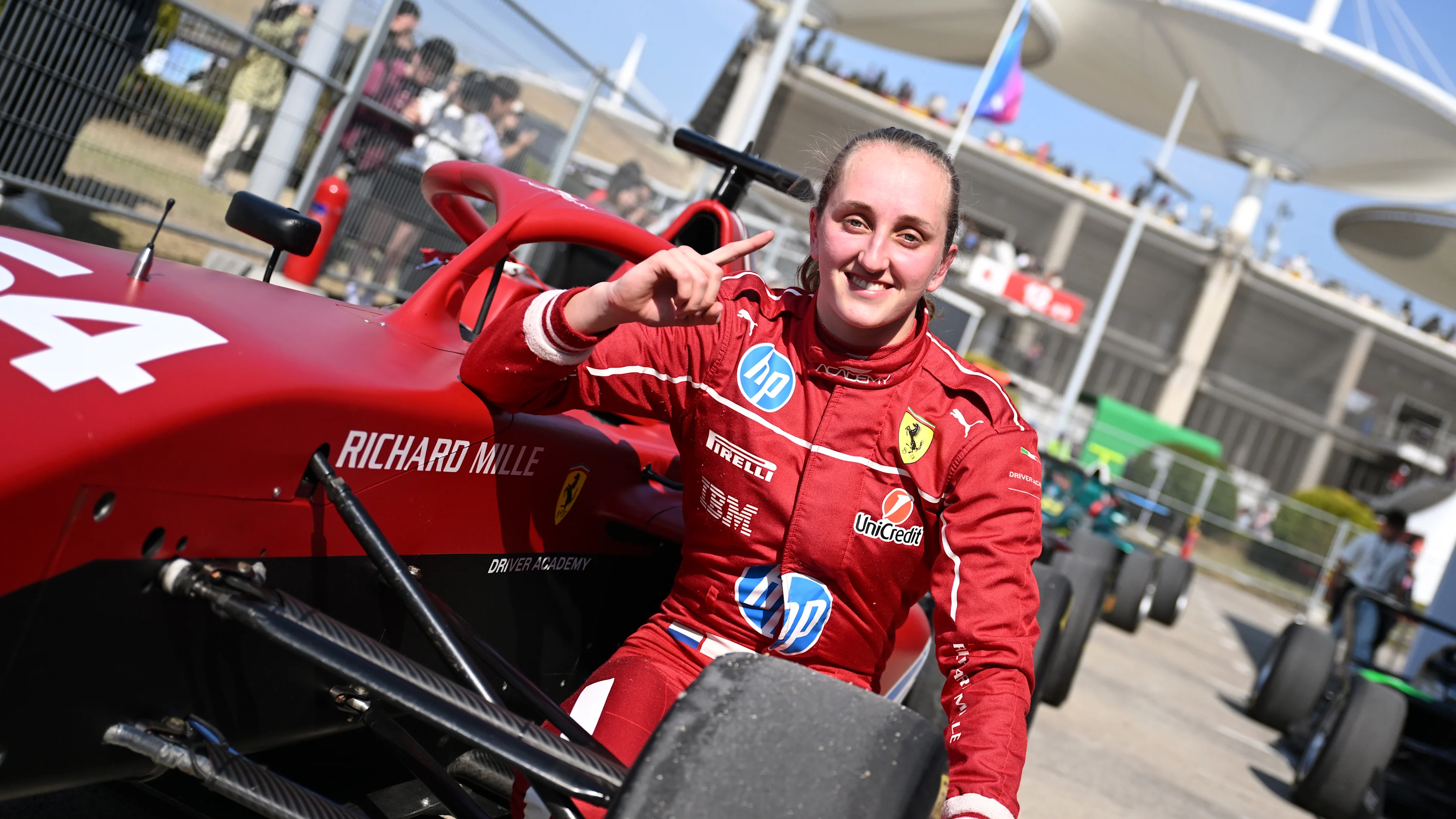 Shanghai, China - 21 de marzo: Calificador de position de la pole Maya Weug de los Países Bajos y MP Motorsport (64)