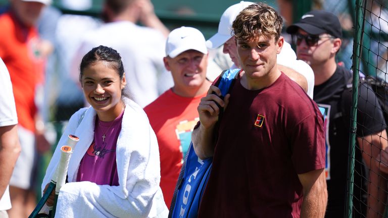 Raducanu y Draper en Wimbledon en 2025.