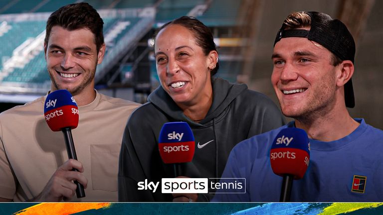 Taylor Fritz, Madison Keys y Jack Draper antes del Miami Open