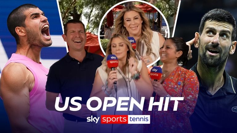 Marion Bartoli y Tim Henman se unen a Karthi Gnanasegaram mientras hablan del choque de semifinal abierto de los EE. UU. Y Marion muestra sus movimientos de bailes al probar Pop Demon Hunters Dance. 
