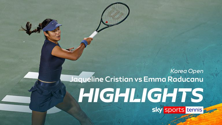 Emma Raducanu en el Abierto de Corea