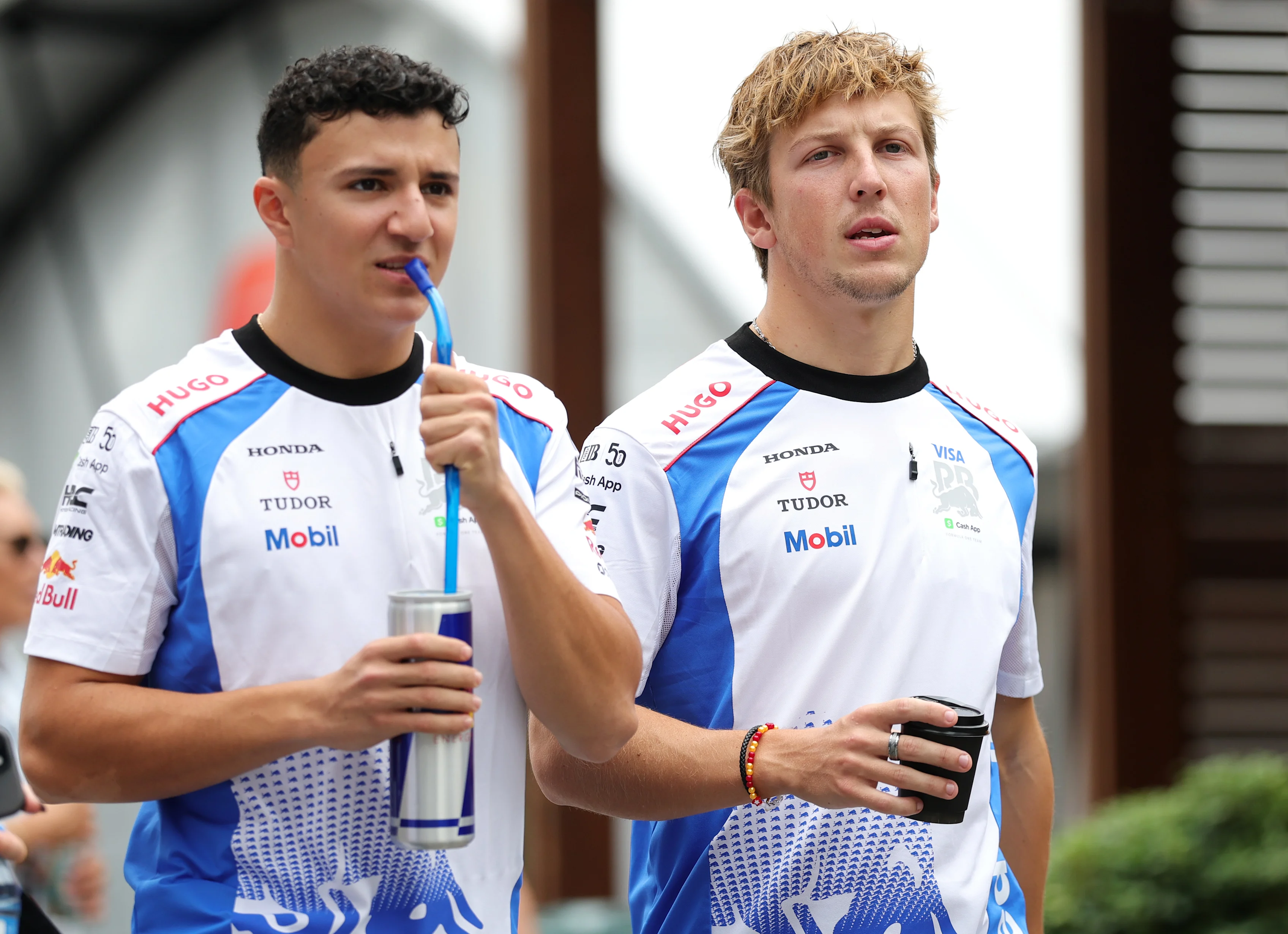 Bakú, Azerbaiyán - 19 de septiembre: Isack Hadjar de Francia y Visa Cash App Racing Bulls y Liam