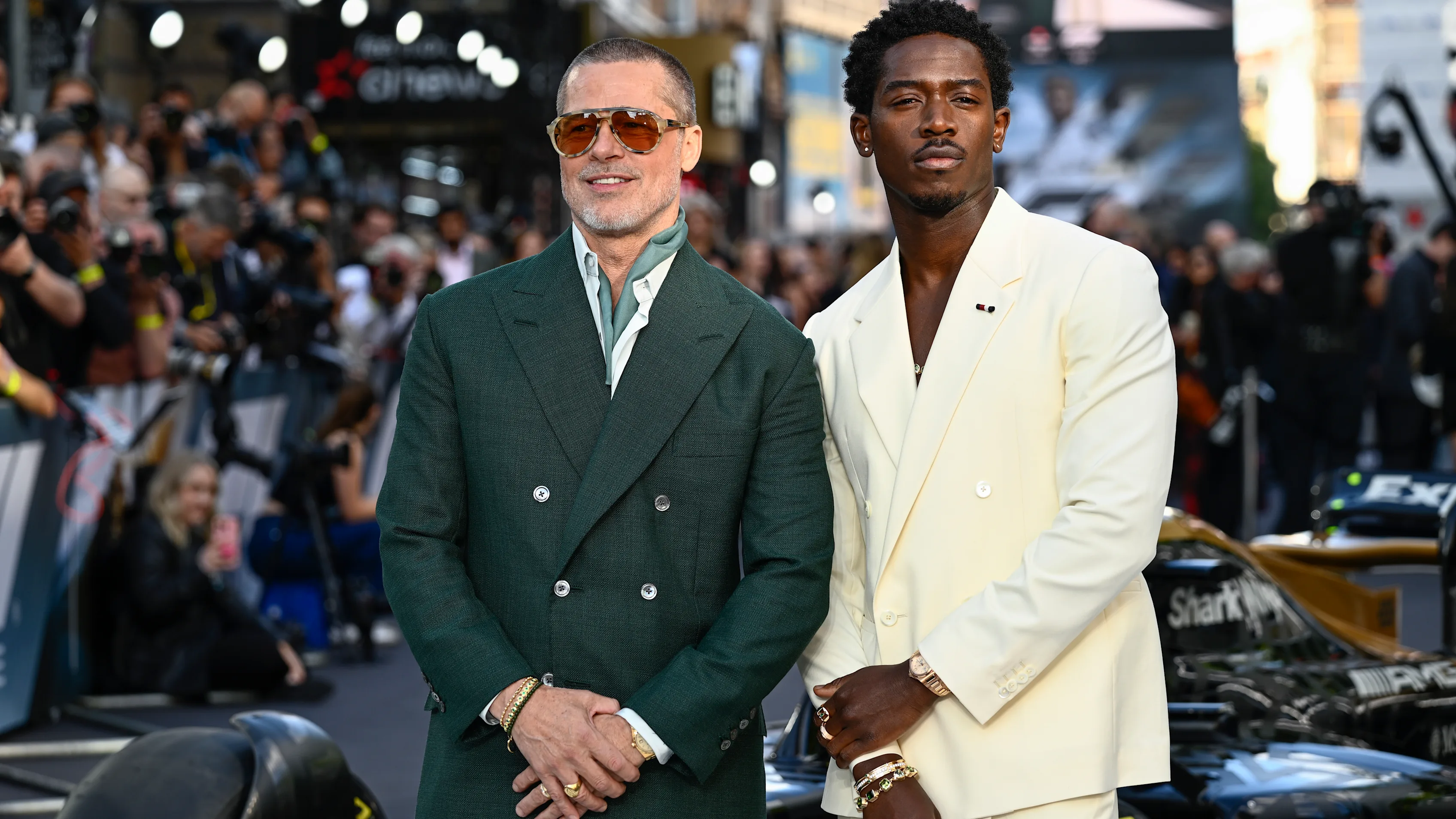 Brad Pitt y Damson Idris en la F1 la película European Premiere