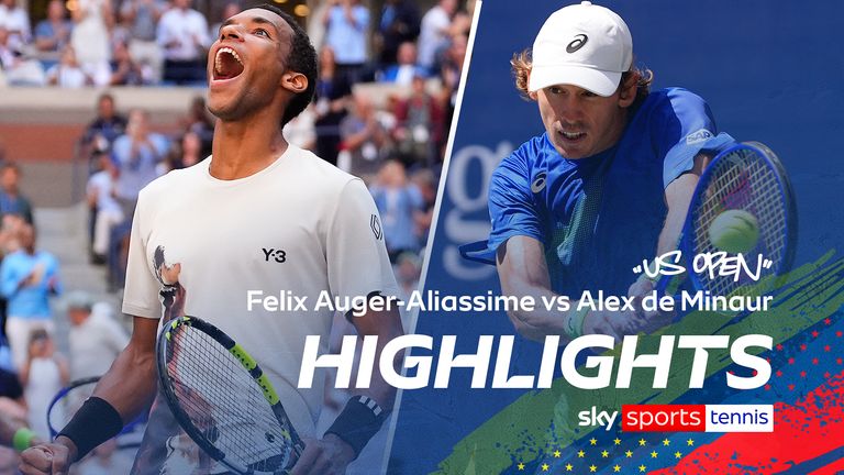 Lo más destacado del choque de cuartos de final entre Felix Auger-Aliassime y Alex de Minuar en el US Open.