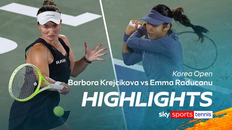 Lo más destacado del partido entre Barbora Krejcikova y Emma Raducanu desde el Abierto de Corea.