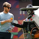 Pierre Gasly comparte una sonrisa mientras un artista ambulante le entrega una caléndula