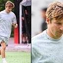 Liam Lawson lo mantiene informal en un set gris apagado
