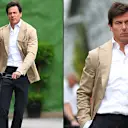 Toto Wolff desafía el calor en su blazer