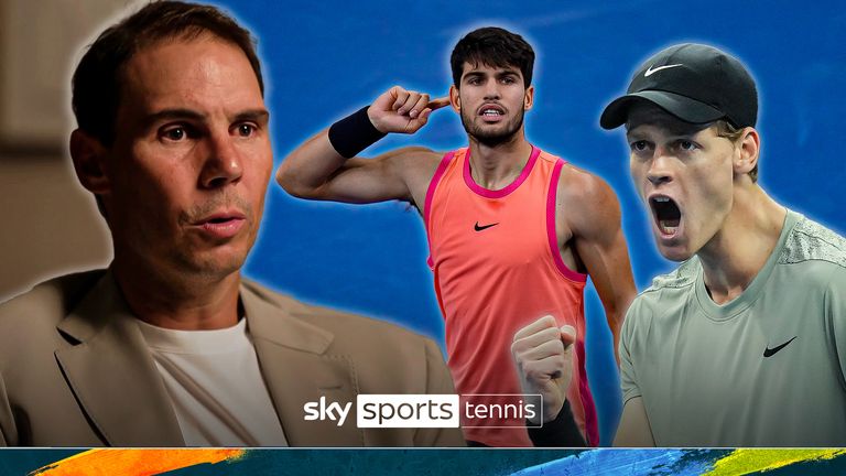 Rafael Nadal habla sobre Jannik Sinner y Carlos Alcaraz