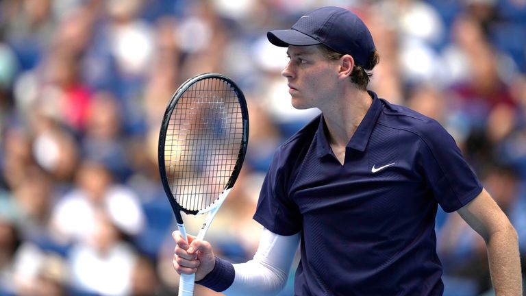 Jannik Sinner en el Abierto de China