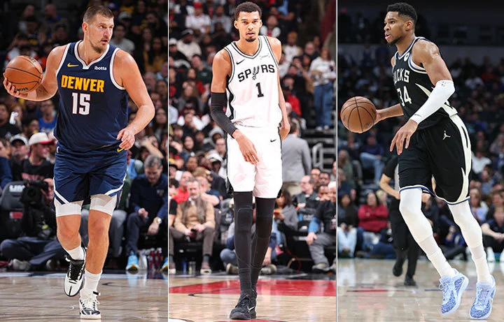 Nikola Jokić, Victor Wembanyama, Giannis Antetokounmpo