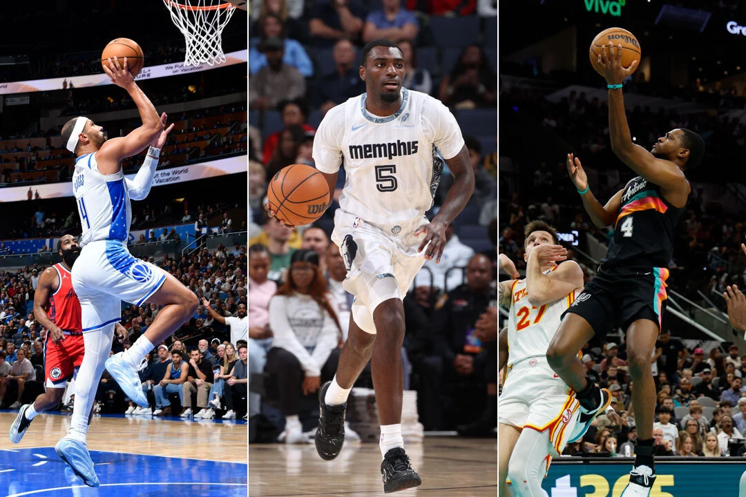 Jalen Suggs, Vince Williams Jr., De'Aaron Fox