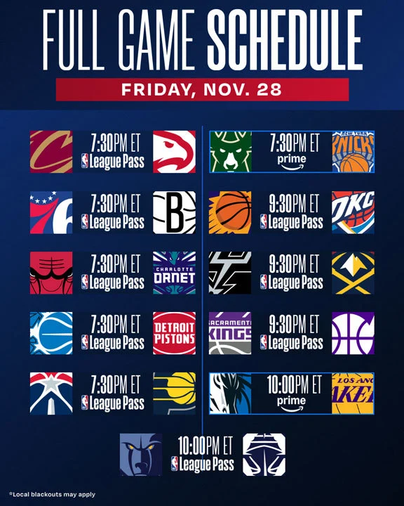 Horario de esta noche