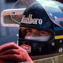 El diseño gráfico del casco de James Hunt significó que su nombre siempre estuviera visible