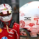 El casco de Charles Leclerc para el Gran Premio de China