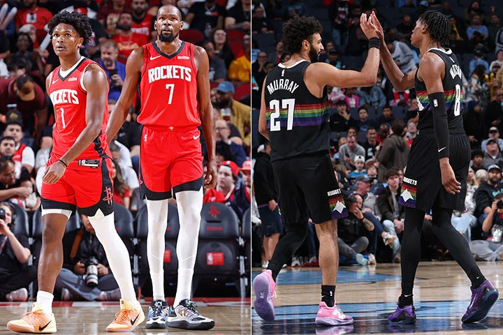 Amén Thompson, Kevin Durant, Jamal Murray, Peyton Watson