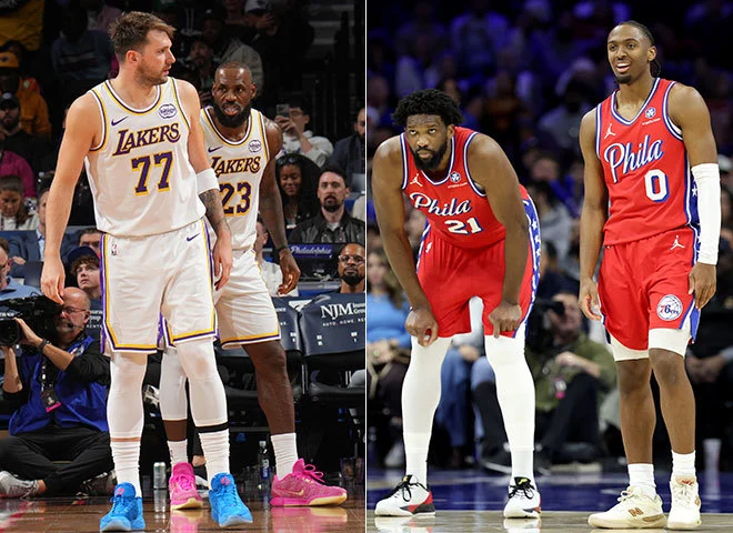 Luka Dončić, LeBron James, Joel Embiid, Tyrese Maxey