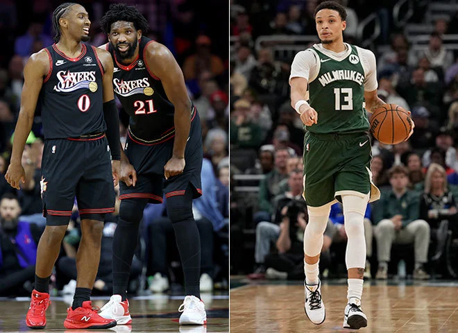 Tyrese Maxey, Joel Embiid, Ryan Rollins