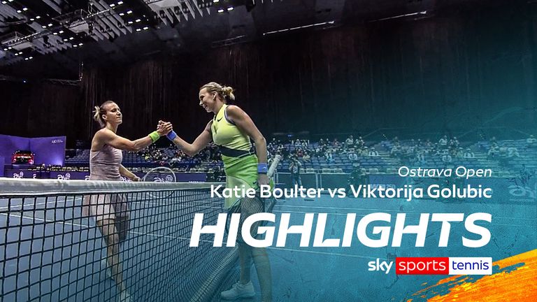 Lo más destacado de Katie Boulter contra Viktorija Golubic en el Ostrava Open.