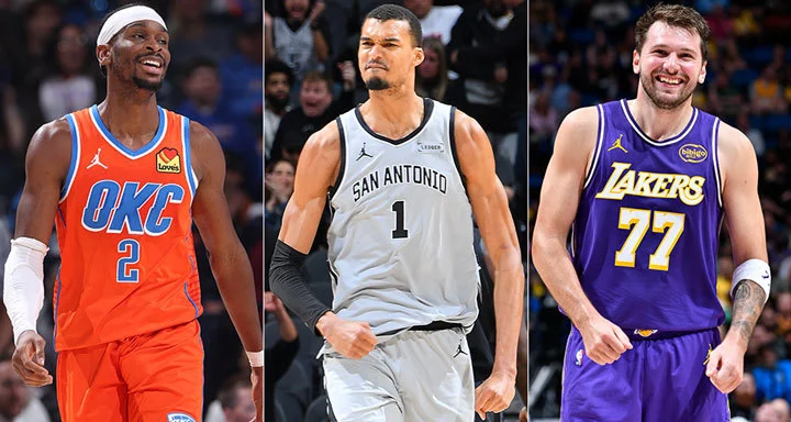 Shai Gilgeous-Alexander, Victor Wembanyama, Luka Dončić