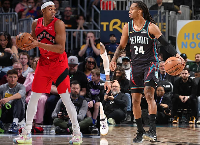 Scottie Barnes y Daniss Jenkins