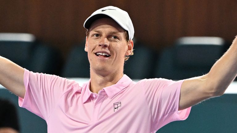 Jannik Sinner, Abierto de tenis de Miami 2026 (Associated Press)