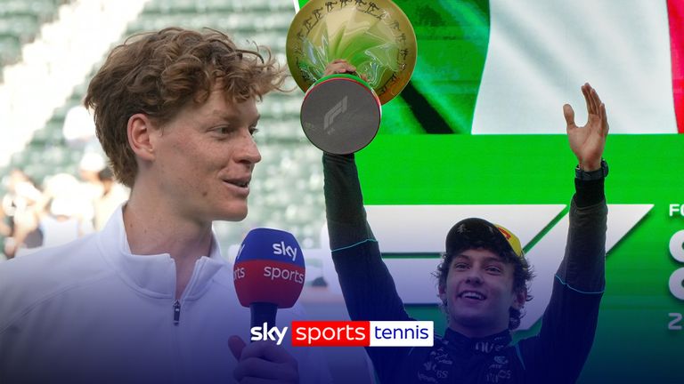 Jannik Sinner reacciona a su primer título de Indian Wells y rindió homenaje a su compatriota Andrea Kimi Antonelli ganando la carrera del GP de China, y revela que su disciplina para llegar a la cama a tiempo le hizo perderse la carrera.  