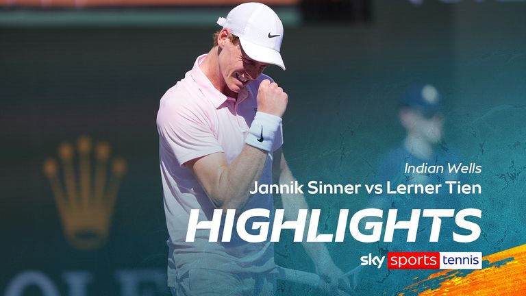 Lo más destacado del partido de Indian Wells entre Jannik Sinner y Learner Tien.